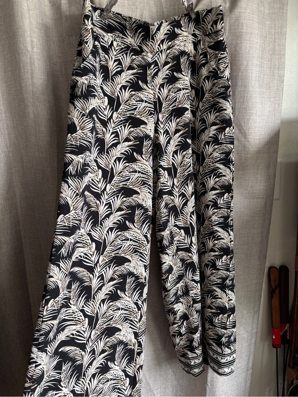 Bundle of 2 Max Studio wide leg cropped palazzo pull on pants XS